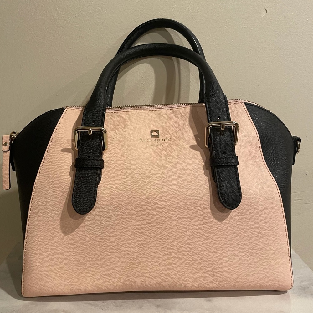 Kate Spade Bag, pink/black outer, white/black in